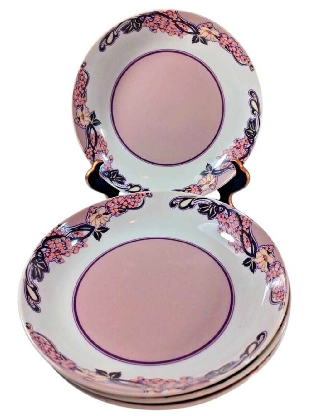 Georges Briard Floral Parisienne Art Nouveau Soup Pasta Salad Cereal Bowls 7 5/8